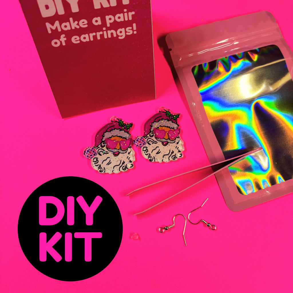 Santa Earrings :DIY Kit