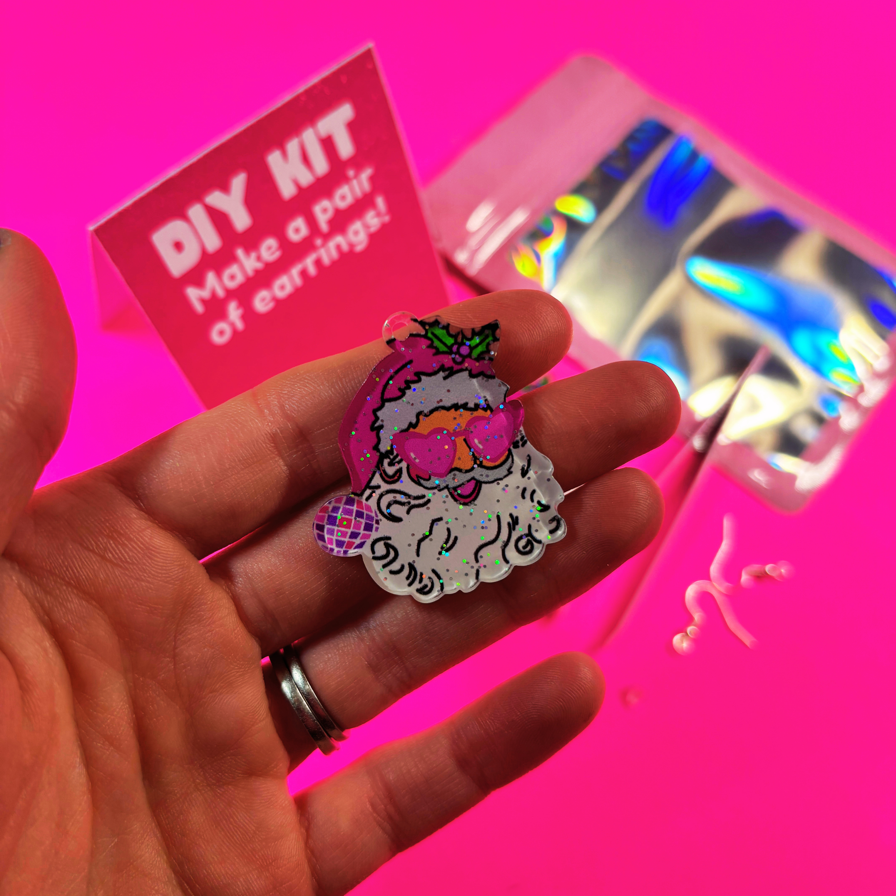 Santa Earrings :DIY Kit