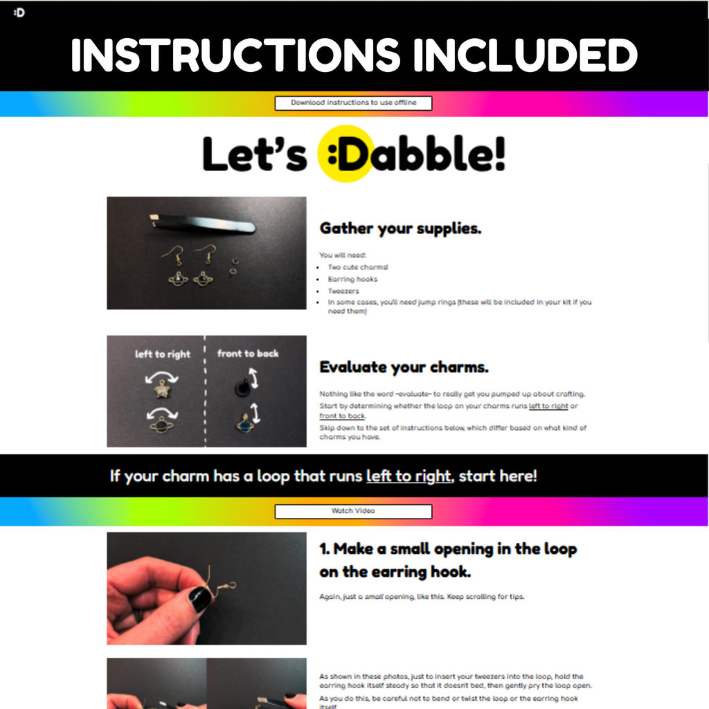 Ghost Earrings :DIY Kit